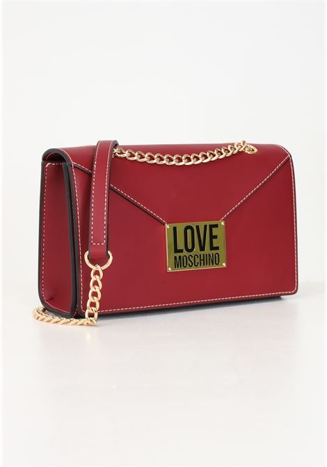 Enjoy the little things wine-colored shoulder bag for women LOVE MOSCHINO | JC4073PP1LLG155A